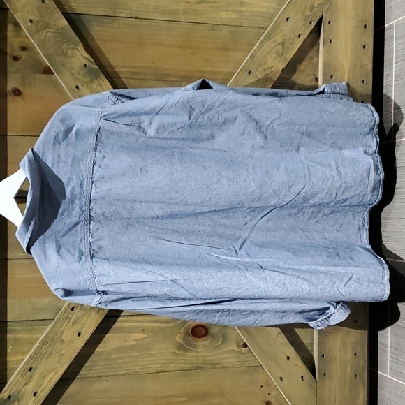 MENS BLUE LONG SLEEVE BUTTON DOWN CASUAL SHIRT SIZE 3XL NORMCORE - Picture 2 of 6